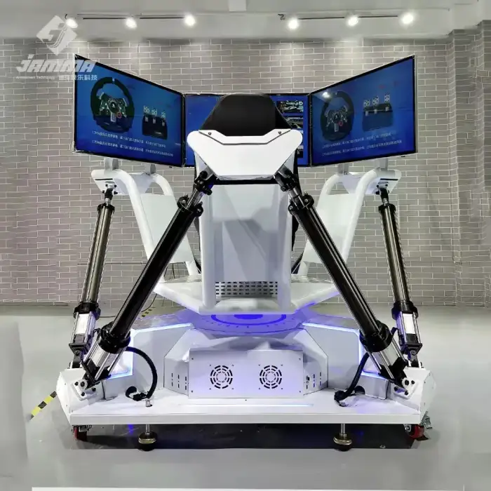 VR Racing Simulator Supplier 3 Screens Motion Simulator vr Car Simulator Arcade Gaming 2024 New VR Game Machine