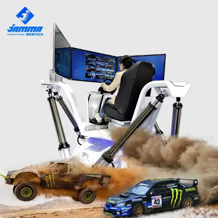 VR Racing Simulator Supplier 3 Screens Motion Simulator vr Car Simulator Arcade Gaming 2024 New VR Game Machine