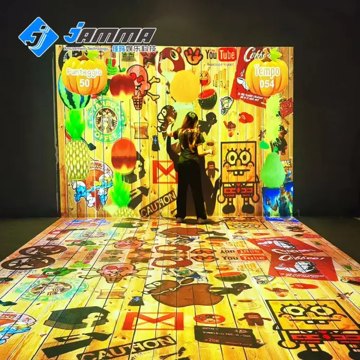 Exciting Children Museum Video Interactive floor projector Games Intellectual Challenge for Kids Advertising Equipment