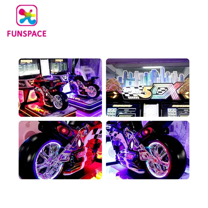 Funspace Indoor Adult Coin Operated Arcade 5DX Moto Racing Simulator Video Game Machines