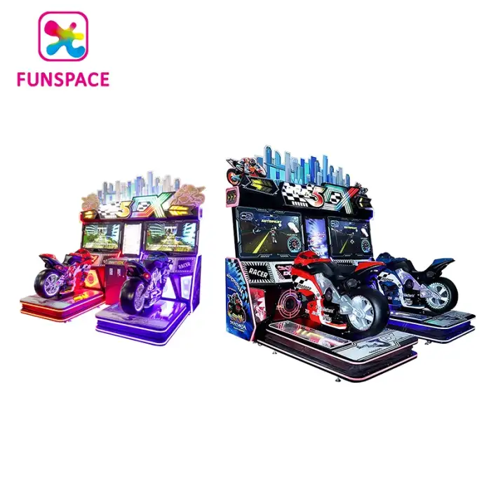 Funspace Indoor Adult Coin Operated Arcade 5DX Moto Racing Simulator Video Game Machines