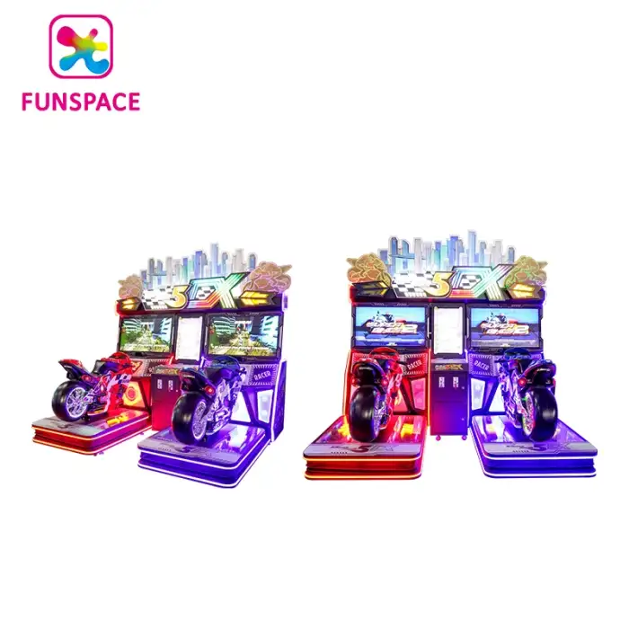 Funspace Indoor Adult Coin Operated Arcade 5DX Moto Racing Simulator Video Game Machines