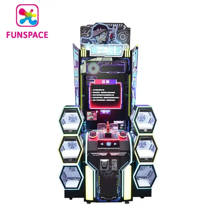 Funspace Coin Operated Shoot Video Game Simulator Entertainment Gun King Shooting Game Machine