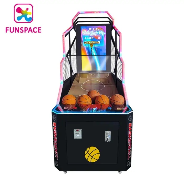 Funspace Quality Coin Operated Amusement Arcade Sport Ticket Redemption Basketball Hoop Games Machine