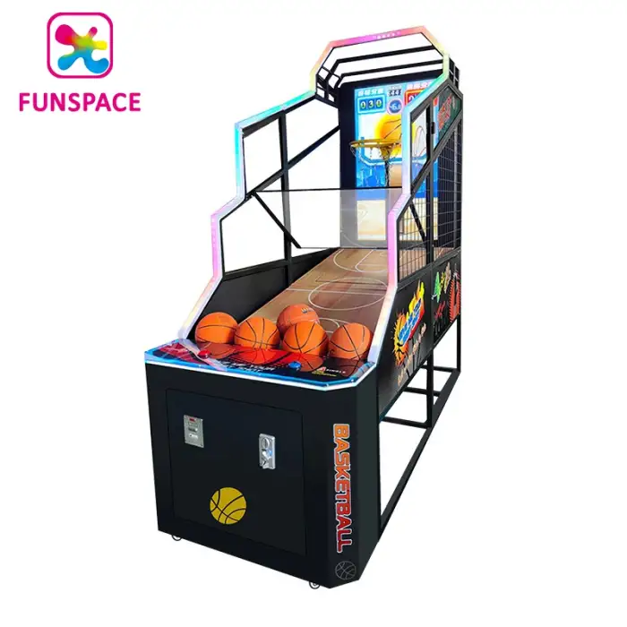 Funspace Quality Coin Operated Amusement Arcade Sport Ticket Redemption Basketball Hoop Games Machine