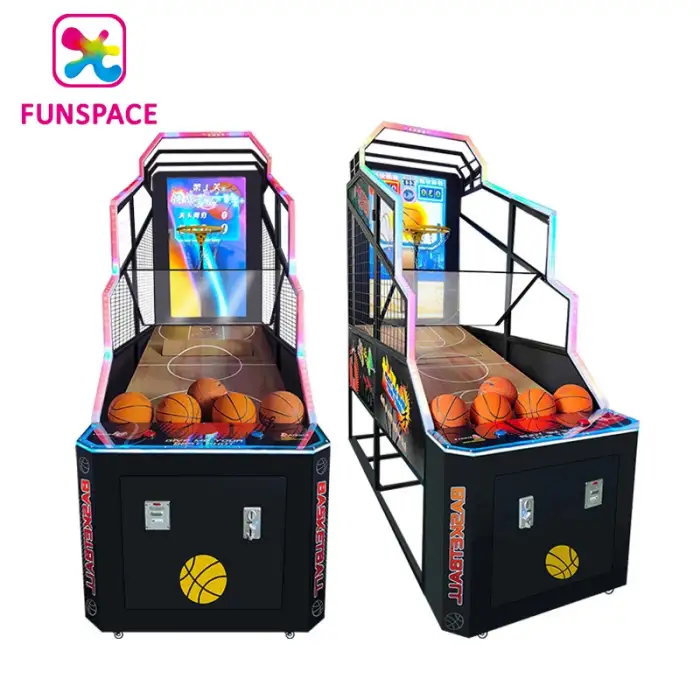 Funspace Quality Coin Operated Amusement Arcade Sport Ticket Redemption Basketball Hoop Games Machine