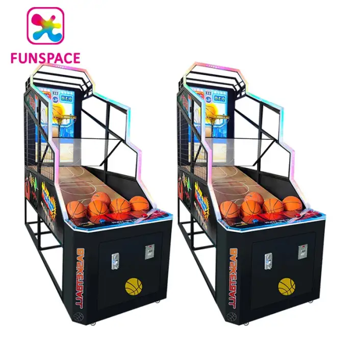 Funspace Quality Coin Operated Amusement Arcade Sport Ticket Redemption Basketball Hoop Games Machine