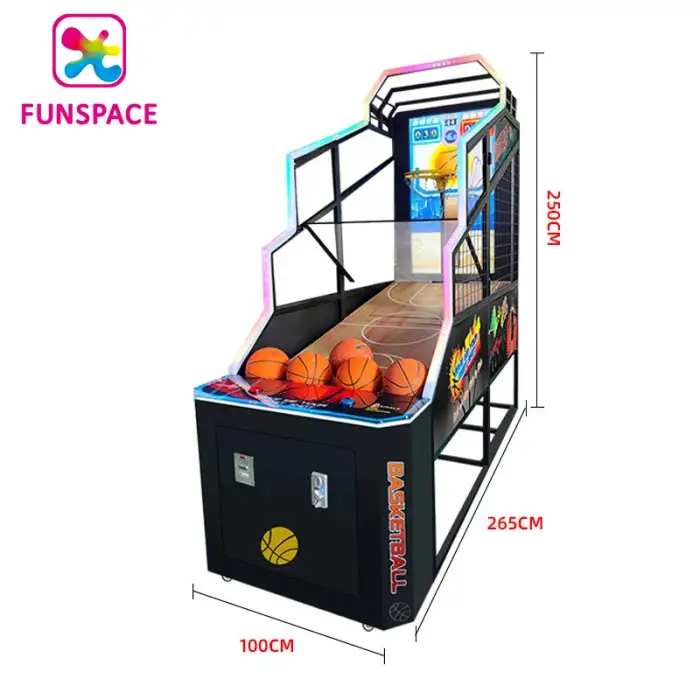 Funspace Quality Coin Operated Amusement Arcade Sport Ticket Redemption Basketball Hoop Games Machine