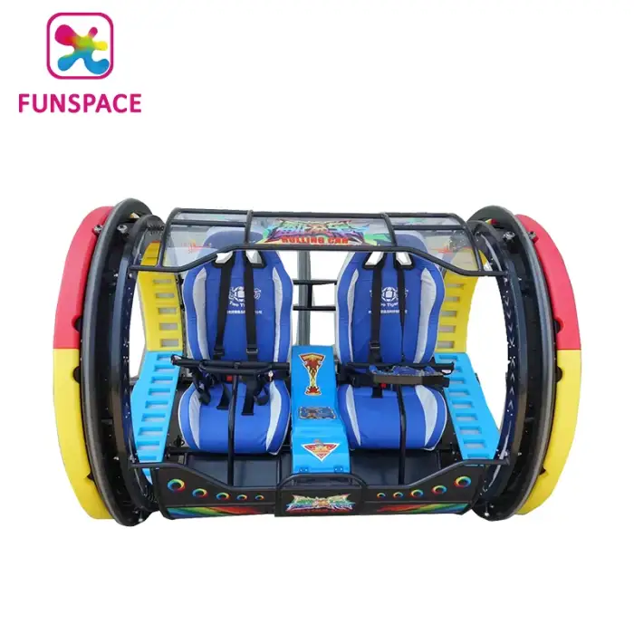 New style Outdoor Fun Fair Playground Rides 2 Seats 360 Degree Remote Control Rolling Car for outdoor