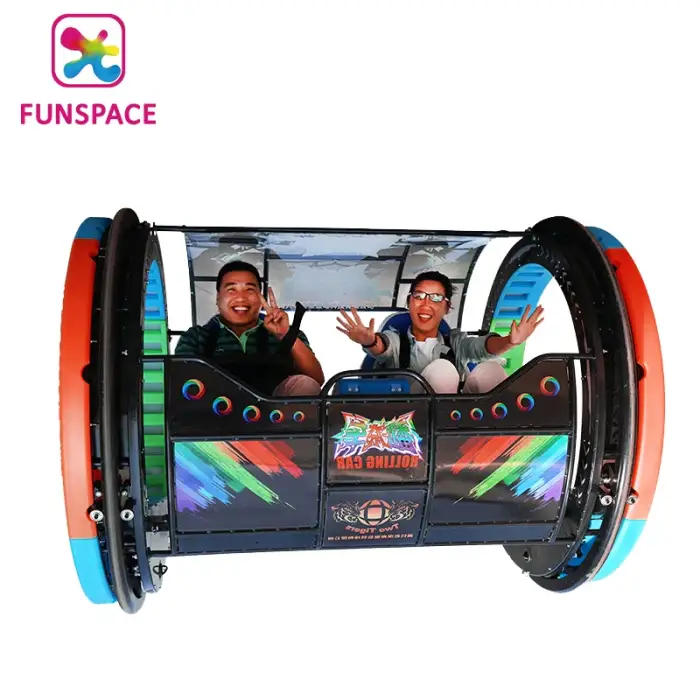 New style Outdoor Fun Fair Playground Rides 2 Seats 360 Degree Remote Control Rolling Car for outdoor