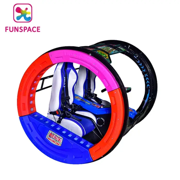 New style Outdoor Fun Fair Playground Rides 2 Seats 360 Degree Remote Control Rolling Car for outdoor