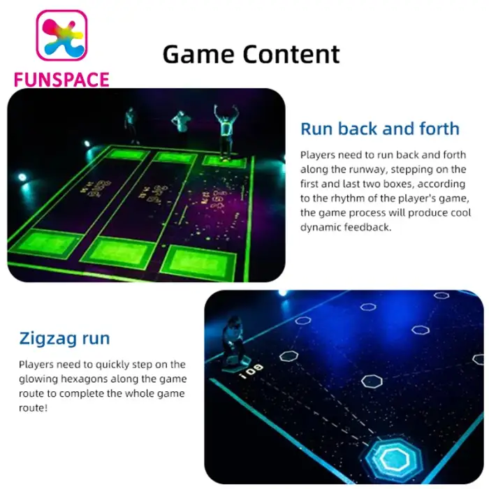 Funspace Parent-Child, Group Building Interactive Games Indoor Interactive Floor Projection System Floor Games