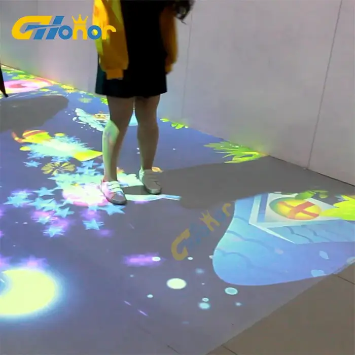 Popular AR  3D interactive wall game for kids Augmented Reality interactive floor projector portable