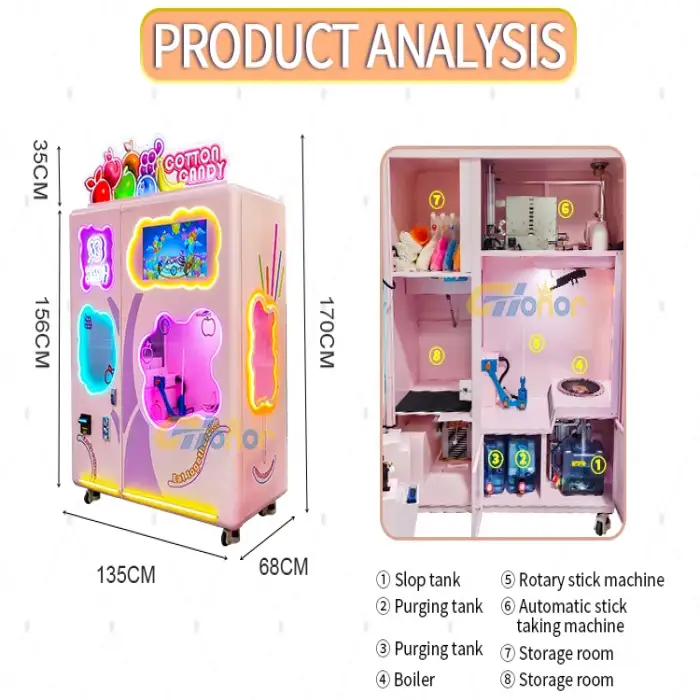 Flower Cotton Candy Machine Vending Machine Commercial Cotton Candy Machine For Sale