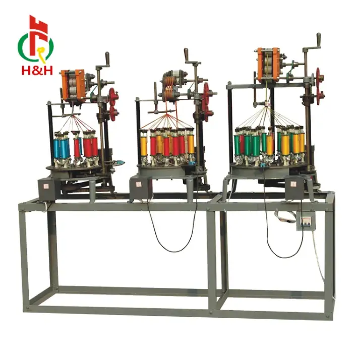 HH-henghui Low Speed Old Type Cords Laces Flat Ropes Braiding Machine