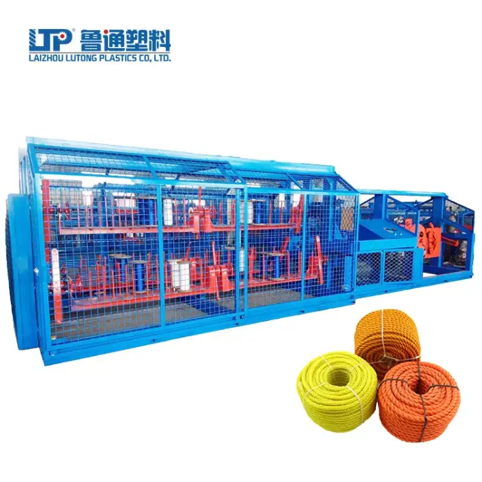 Yantai  lutong  yarn twisting machinery twister rope making machine pet rope braiding machine