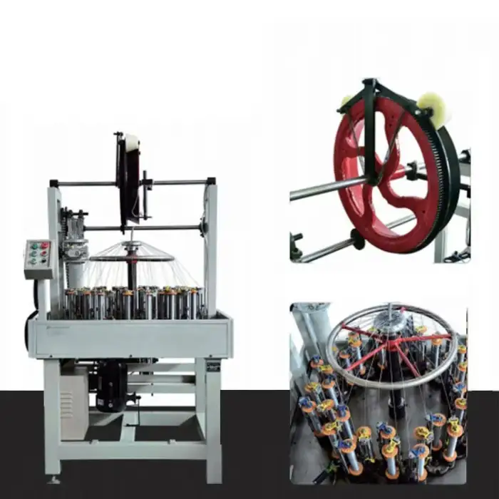 Rope braiding machine 3-track 18-spindle telescopic mes tube braiding machine