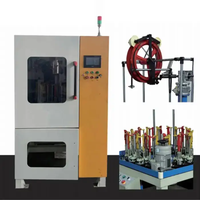 Rope braiding machine 3-track 18-spindle telescopic mes tube braiding machine