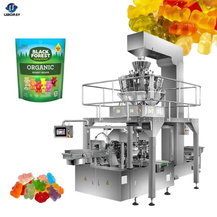 Counting Gummy Bear Candy Packaging Machine Gummy Candy Doypack Packing Machine Soft Candy Filling Packing Machine