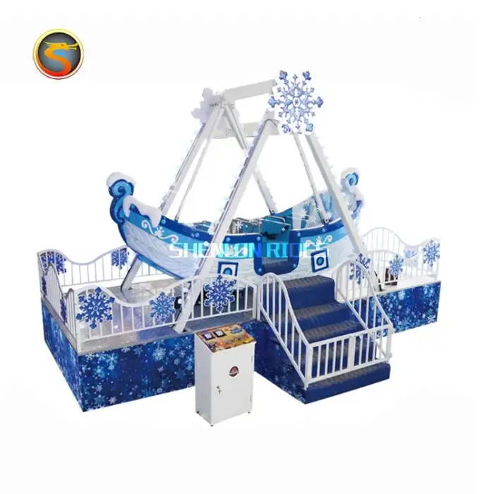 Gaming Equipment Kiddie Rides Kids Amusement Rides 8 Seats Mini Pirate Ship