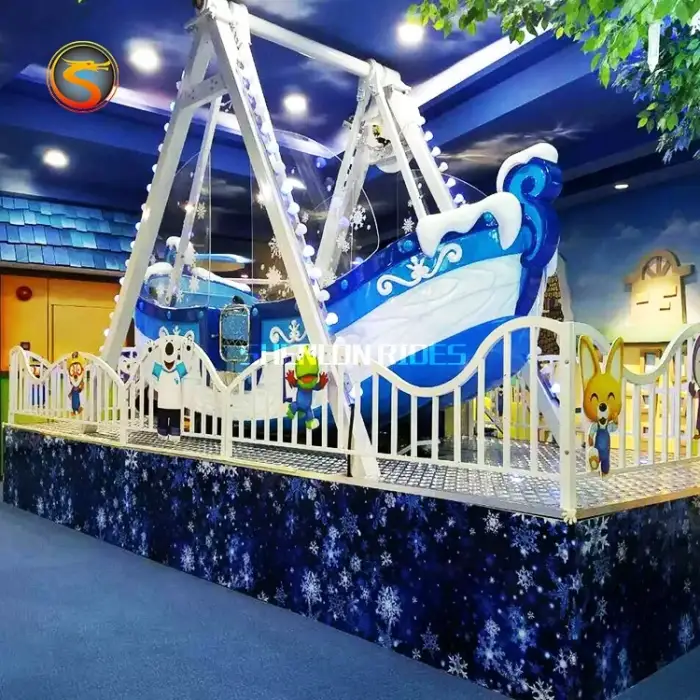 Gaming Equipment Kiddie Rides Kids Amusement Rides 8 Seats Mini Pirate Ship