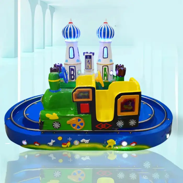 ChiIndoor coin-operated fiberglass children's castle train children's riding machine Coin-operated game video game manufacturers