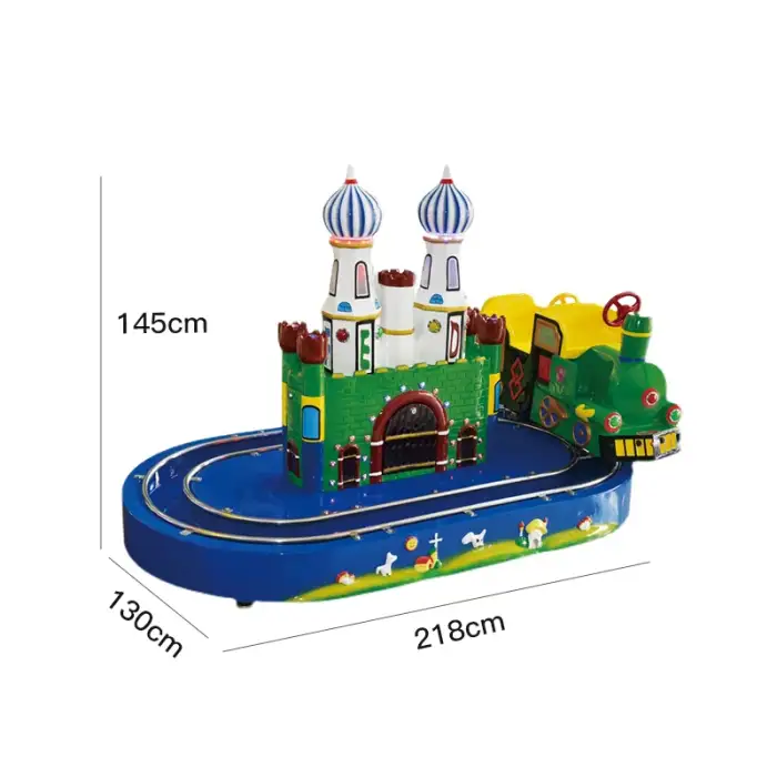 ChiIndoor coin-operated fiberglass children's castle train children's riding machine Coin-operated game video game manufacturers