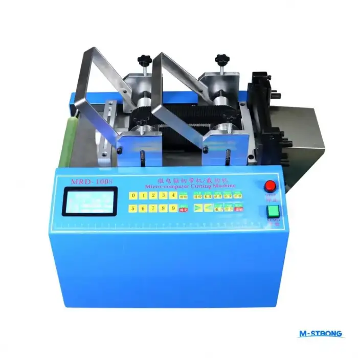 Automatic Paper PVC Silicone Tube Heat-shrink Pipe Braided Leather Plastic Rubber Polyester Nylon PP Rope Cutting Machine