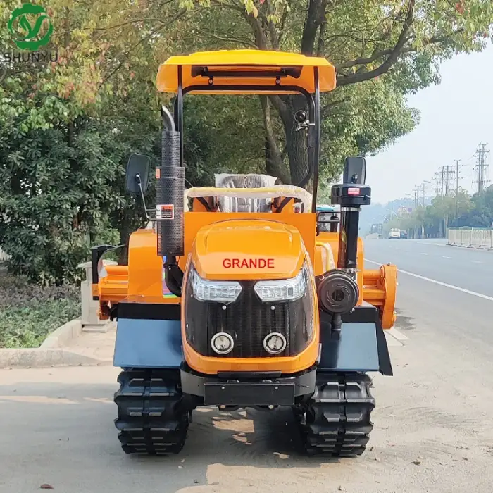 90HP Rubber Track Farm Tractor with Rotary Tiller for Sale