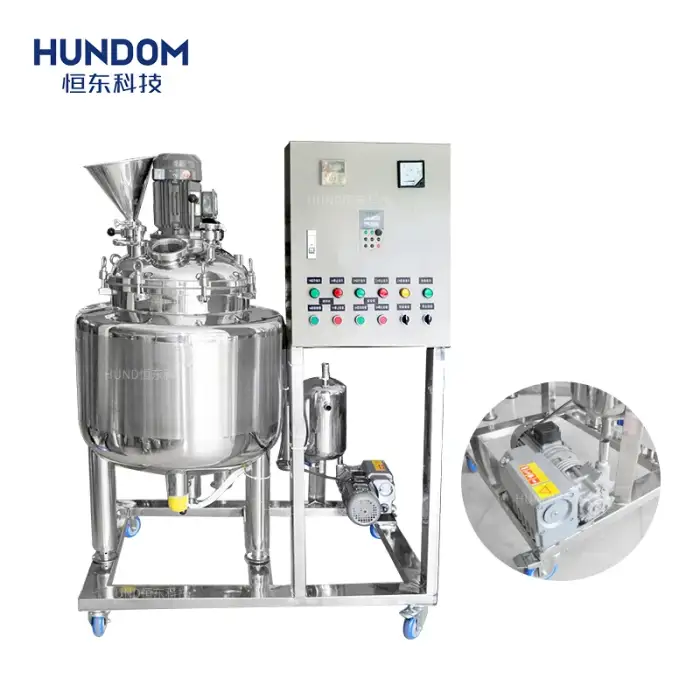 Vacuum mixer homogeniser  paste mixing tank body lotion and cream making machines