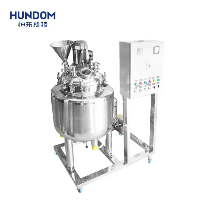 Vacuum mixer homogeniser  paste mixing tank body lotion and cream making machines