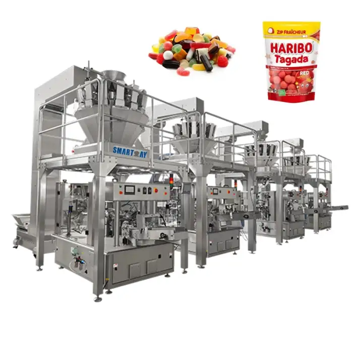 Candy Doypack Confection Packaging Machine Rotary Candy Gummy Sugar Packing Machine