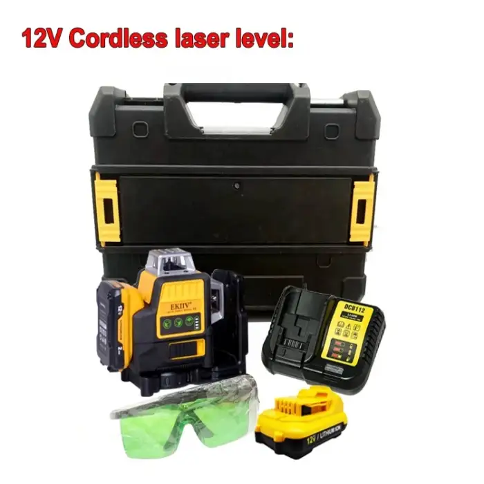 lazer leve green beam laser cross 12 line self leveling 3d auto rotary construction nivel laser level 360 degree machine tool