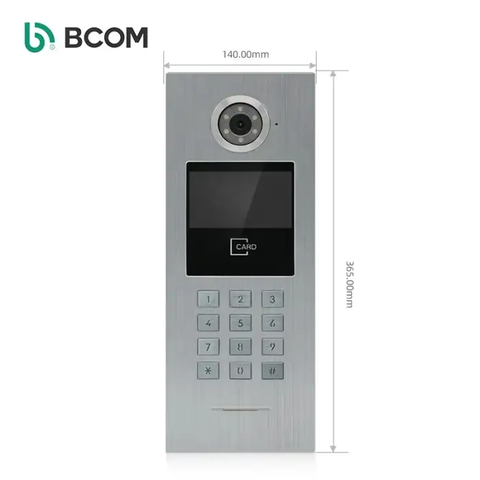 Support Tuya App Smart Video Interphone Sip Video Doorphone Intercom Kit for Building , Android,ios System Waterproof Silver