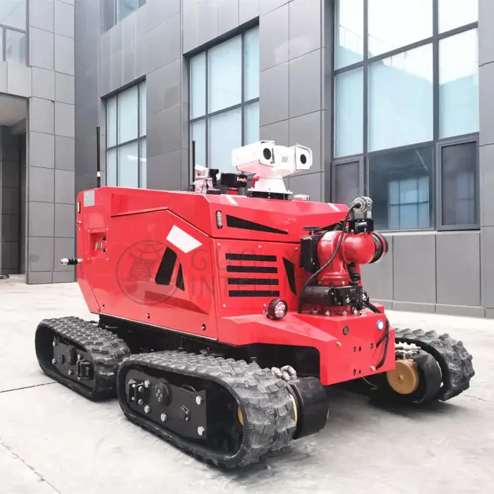 RXR-M40D-880T remote control  fire fighting robot rubber track tank fire extinguishing robot