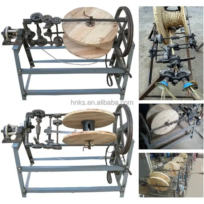 Twisted Grass Rope Making Machine  fiber straw rope making machine  Electric straw round rope braiding machine