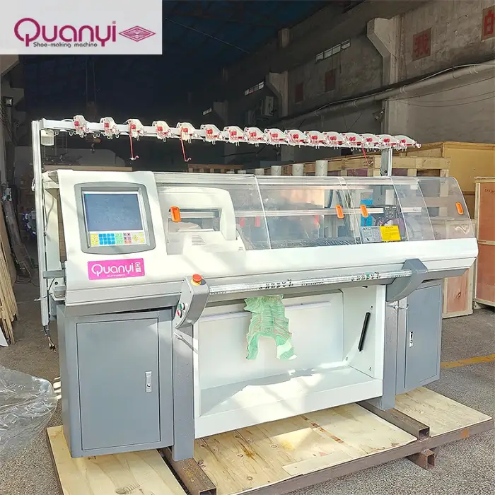 QUANYI Brand leather Flying weaving machine with LCD display screen multiple languages multiple styles shoe sewing machine