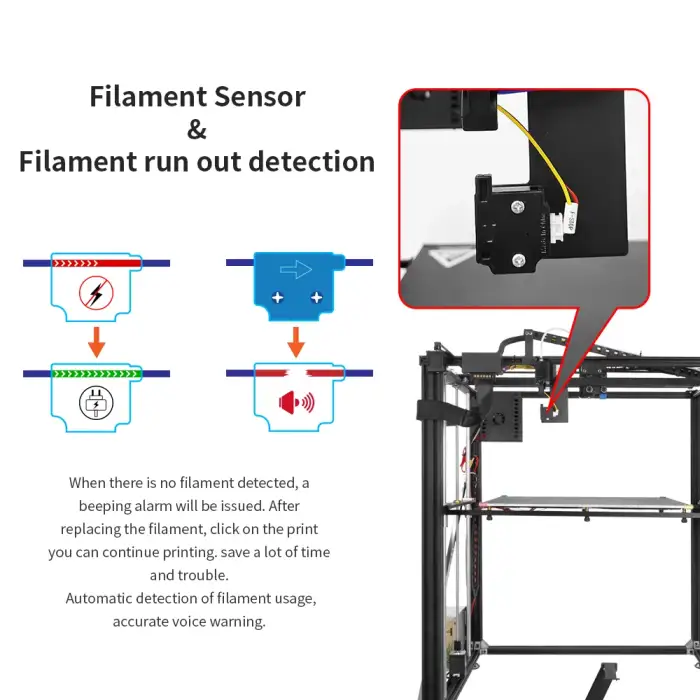 3D Printing Machine 500x500mm X5SA-500 Pro Metal OSG 15 Rails Imprimante FDM 3d Printer