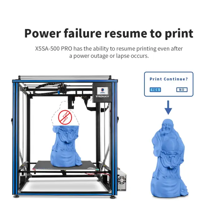 3D Printing Machine 500x500mm X5SA-500 Pro Metal OSG 15 Rails Imprimante FDM 3d Printer