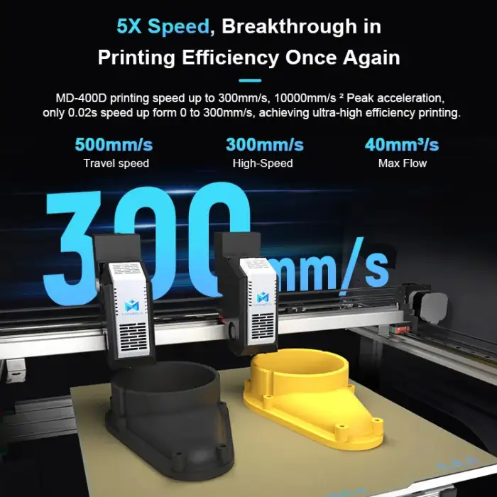 MD-400D IDEX 3d printer for orthopaedic insoles