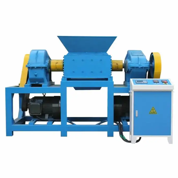 Fully automatic customizable plastic shredder for waste garbage