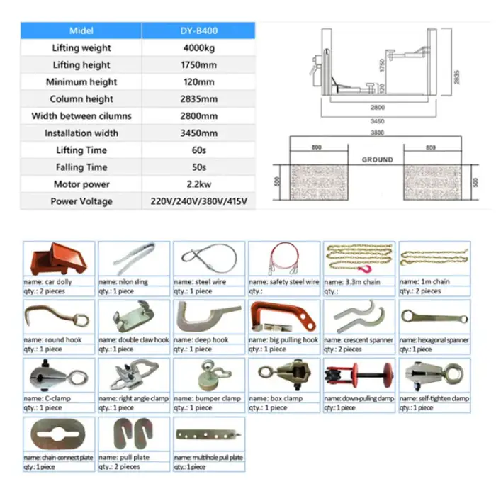 Auto body collision repair frame hydraulic straightening machine car vehicle chassis bench