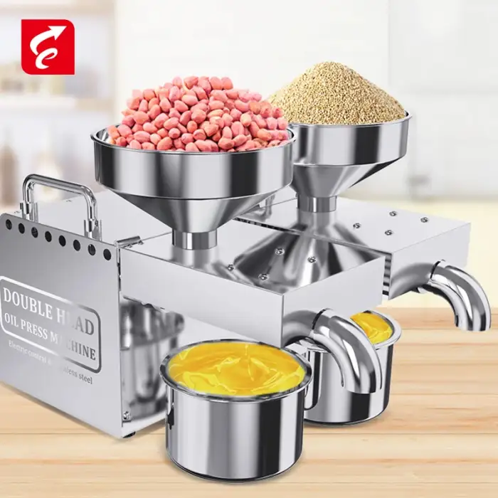 High oil yield portable table use mini automatic oil press machine