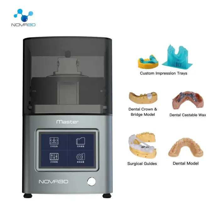 NOVA3D Master Surgical Guide Photopolymer SLA LCD 3D Printer Dental Resin Large Touch Screen  DLP Resin Printer