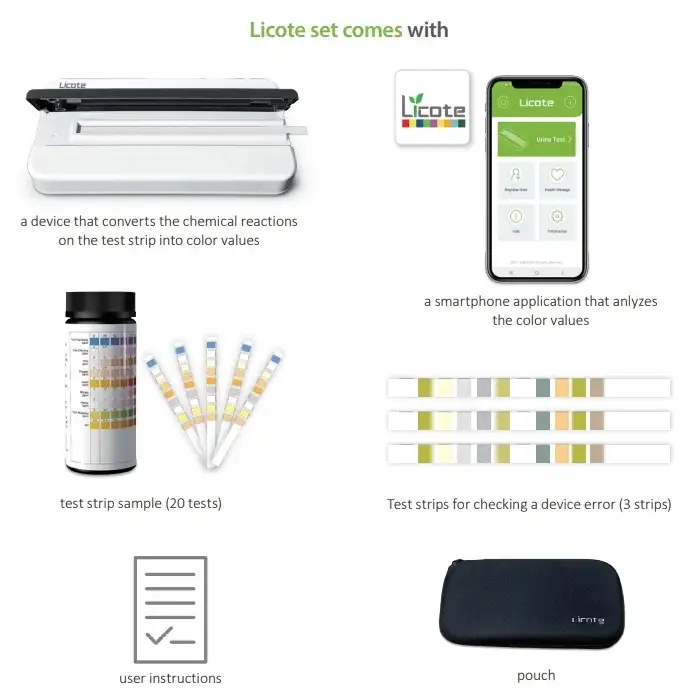 Urine Test Strips Personal Analyzer with Mobile App for Home Health Care Clinical Medical Diagnostic Device