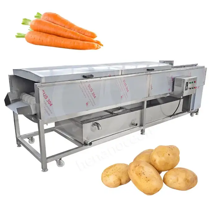 OCEAN Commercial Brush Roller Clean Ginger Potato Carrot Washer Onion Fruit Vegetable Washing Machine