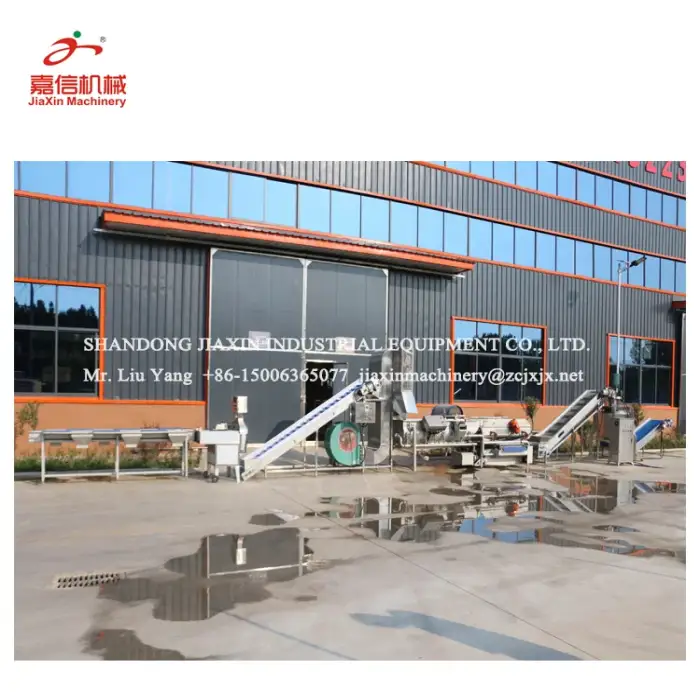 Industry  vegetable and fruit washing and cutting  processing machine