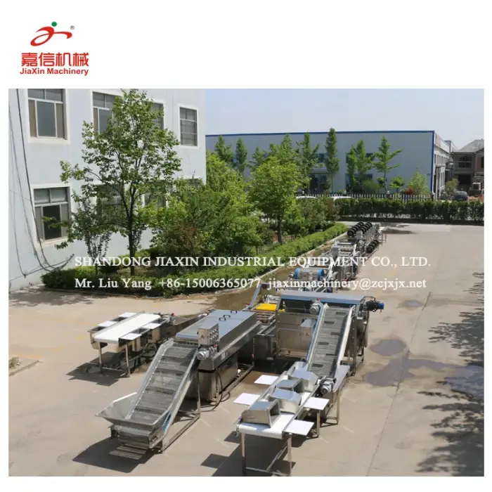 Industry  vegetable and fruit washing and cutting  processing machine