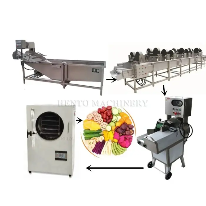 Fruit and Vegetable Washing Drying Line Fruit Vegetables Cutting Equipment Freeze Dried Fruit Slices Machine