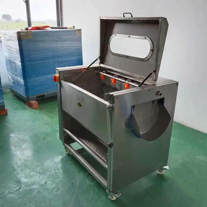 High Efficiency Fruit Vegetable Brush Washing Equipment Industrial Potato Washing and Peeling Machine